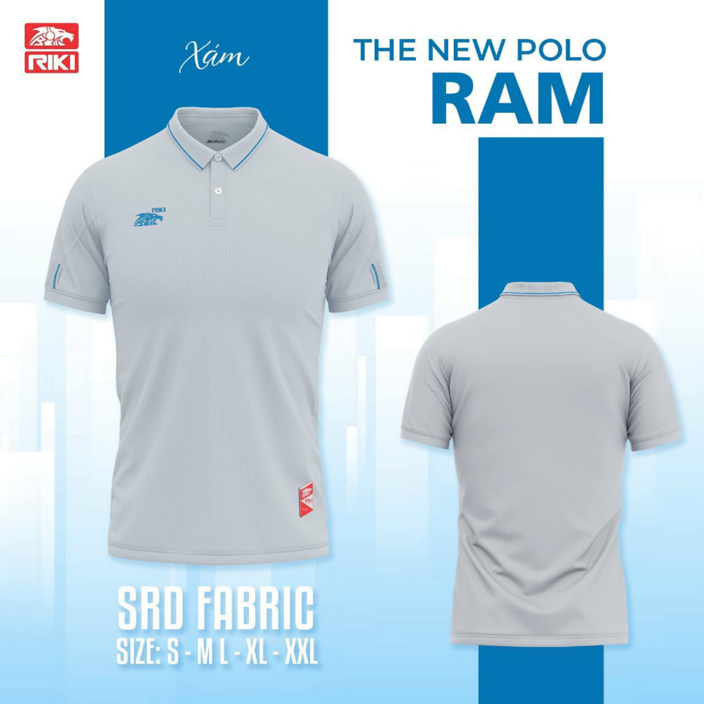 Áo Thun Thời Trang Nam Nữ - Áo Polo Chính Hãng Riki Ram - Chất Vải Bền, Thoáng Khí, Kháng Khuẩn