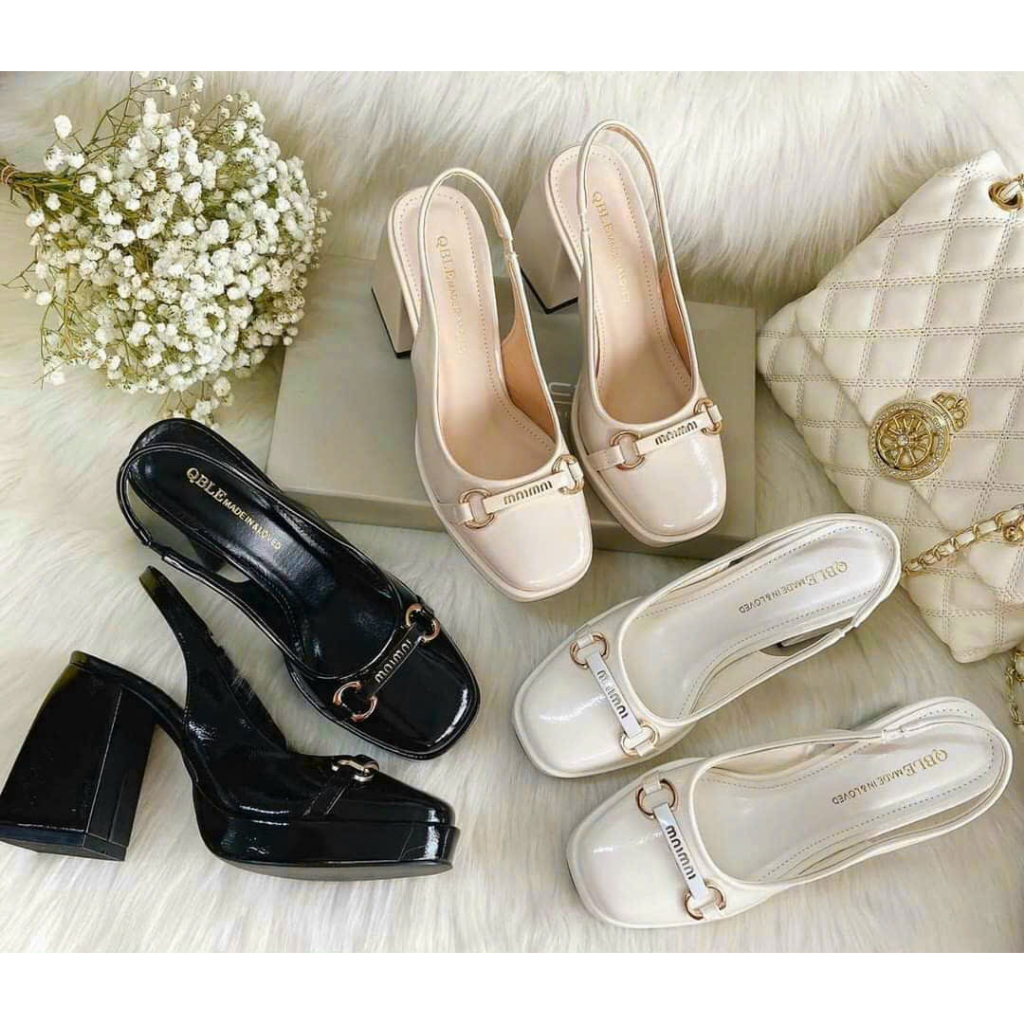 Già Cao Gót Đế Dày Gót Cao 9 Phân, Giày Sandal Bích Mũi Kết Hợp Khóa,ROSE 062, FROM CHUẨN ,LẤY ĐÚNG SZ GIÚP SHOP