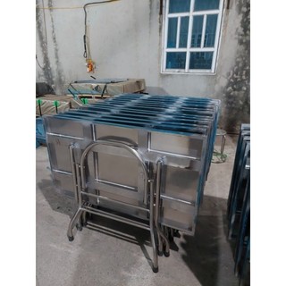 ( Xưởng sản xuất) bàn ăn inox chữ nhật