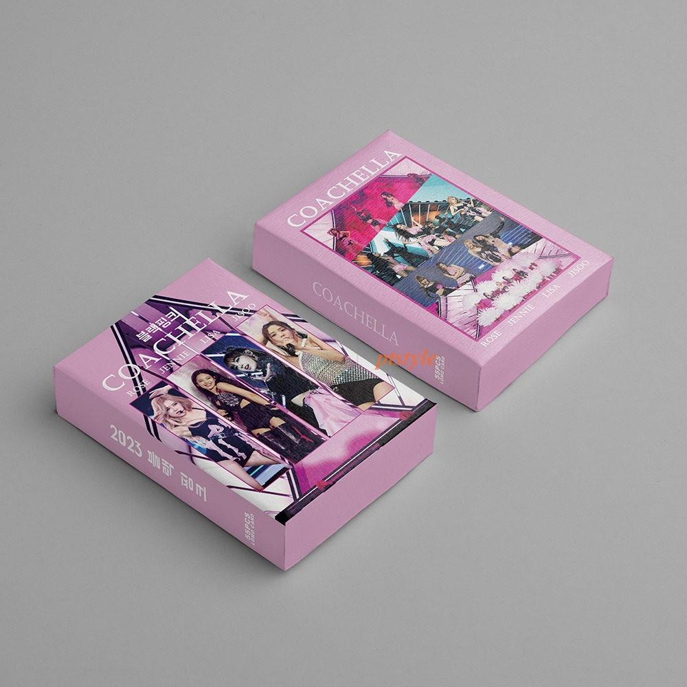 Hộp 55 Lomo Card Bo Góc Blackpink Coachella