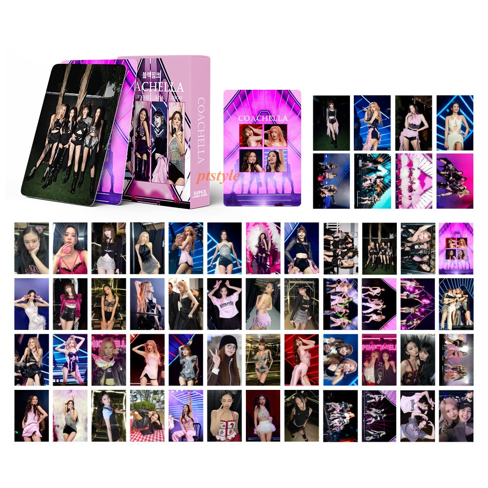 Hộp 55 Lomo Card Bo Góc Blackpink Coachella