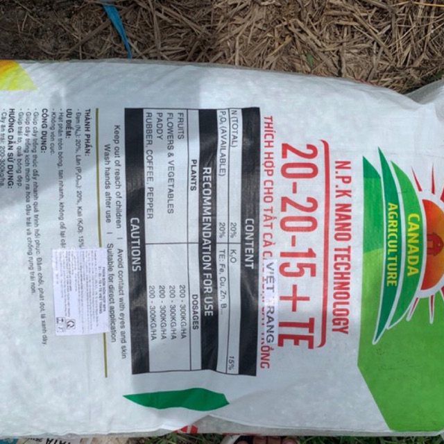 Phân bón 20-20-15 Nano TE - 1KG