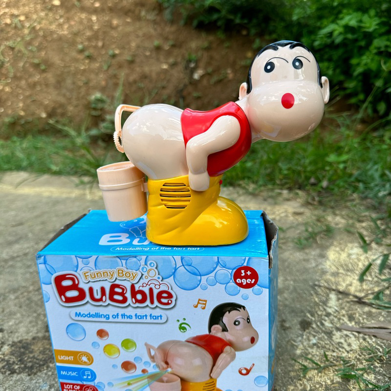 Đồ chơi Shin-Chan cậu bé bút chì thổi bong bóng tự động