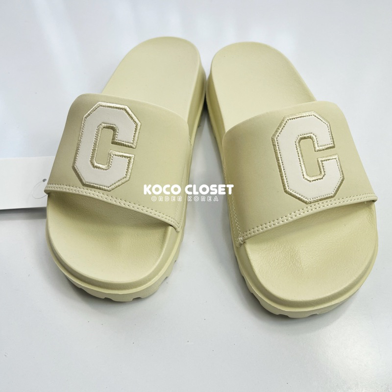 Dép Covernat Hàn Quốc C Logo Slide SS23 màu Beige