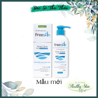 Gel tắm ngừa mụn Freeskin giúp làm sạch và mềm da, tránh mụn, giảm thâm, làm sáng da mờ