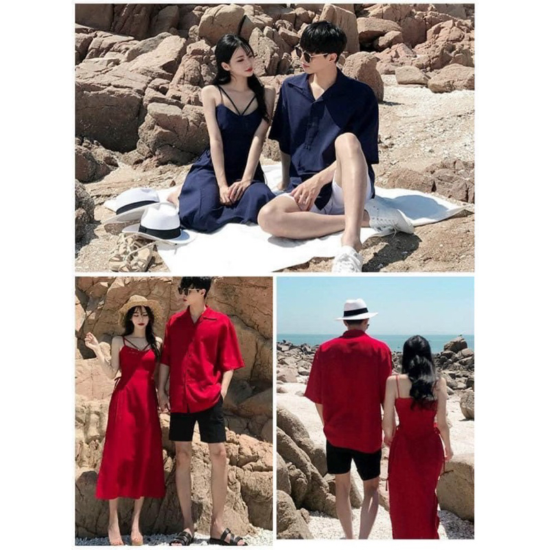Set couple dây chéo cổ xanh đen siêu đẹp phù hợp du lịch chụp hình cưới...🌈