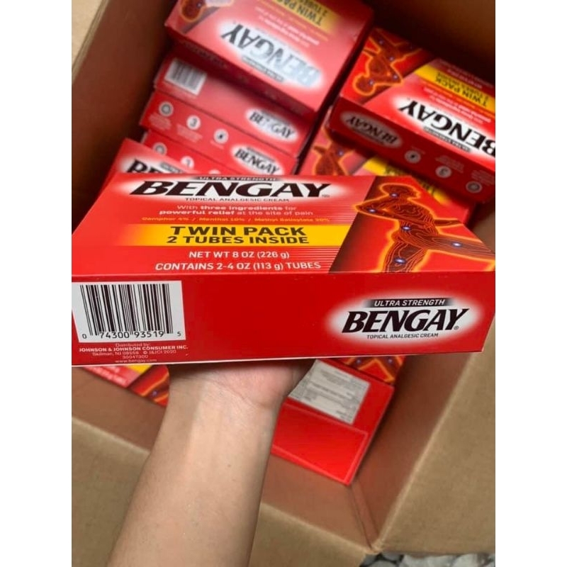 Set 2 tuyp dầu nóng xoa bóp bengay date 2024