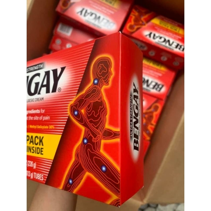 Set 2 tuyp dầu nóng xoa bóp bengay date 2024