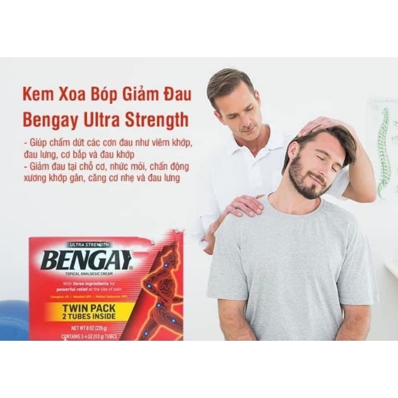 Set 2 tuyp dầu nóng xoa bóp bengay date 2024