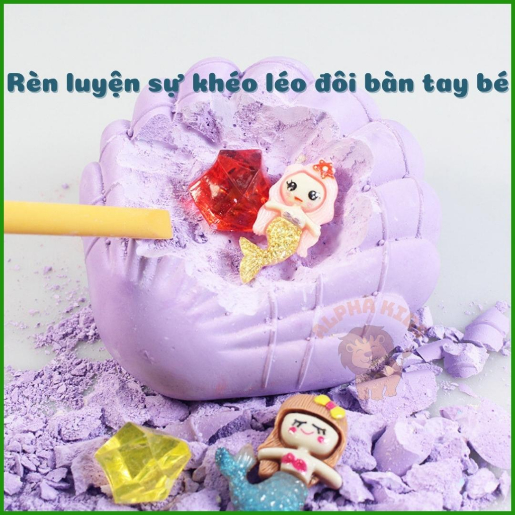 Đồ chơi khảo cổ tìm kho báu với các viên đá hóa thạch  - Đồ chơi phát triển trí tuệ Alpha Kids