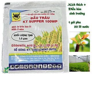 Đầu trâu KT Super 100WP (GA4+GA7) là thuốc điều hòa & kích thích sinh trưởng, gói 1.5gam
