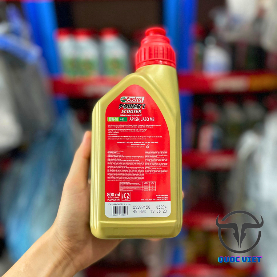DẦU NHỚT TAY GA CASTROL POWER-1 SCOOTER 10W40 0.8L