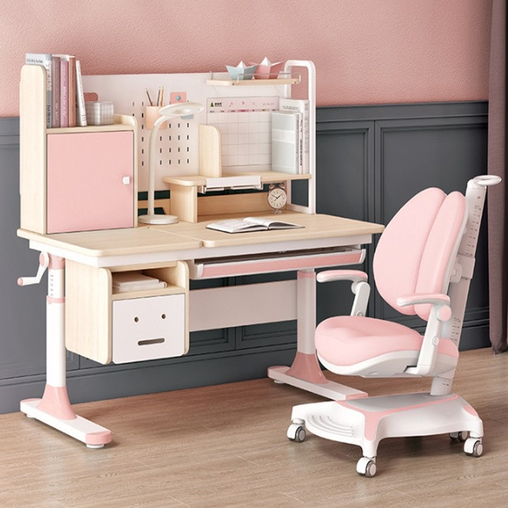 (Free Ship Hà Nội) Trọn bộ bàn ghế chống gù chống cận cho bé - Bàn học 110cm điều chỉnh độ cao
