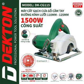 Máy cắt gạch 110mm dekton dk-cg115 1500w-kèm 1 lưỡi cắt gạch 125mm