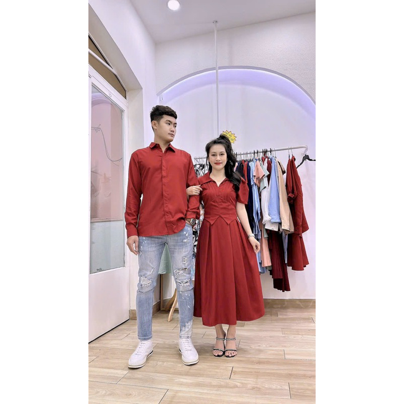 🔥🔥hình thật 💕💕 Set đỏ siêu sang chảnh. Đồ đôi đi tiệc chụp hình cưới siêu đẹp