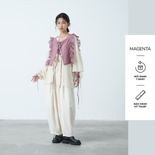  Quần thụng Magenta Kirio unisex dáng balloon chất liệu đũi tằm dệt nổi sọc dọc overisze 