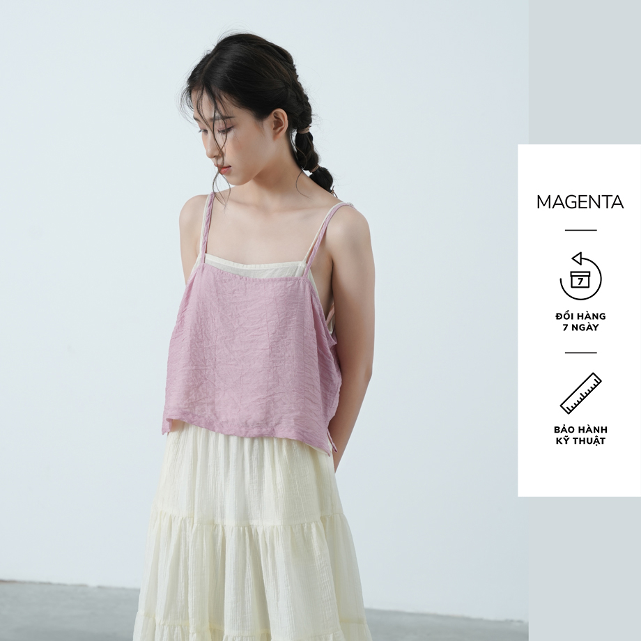 Áo hai dây Magenta Inori chất liệu tơ kẻ, nhẹ thoáng phù hợp cho mùa hè