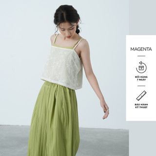 Áo hai dây Magenta Inori họa tiết thêu hoa  nhẹ thoáng phù hợp cho mùa hè 