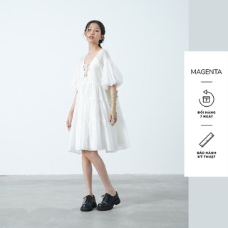  Váy đầm Magenta Ichiko chất liệu tơ nhật nhẹ thoáng freesize phù hợp thời tiết hè thu 