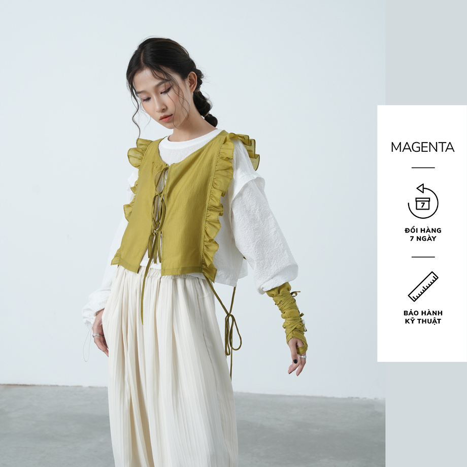 Áo Phông Magenta Minori chất liệu cotton dập nhăn, freesize, mặc được nhiều kiểu