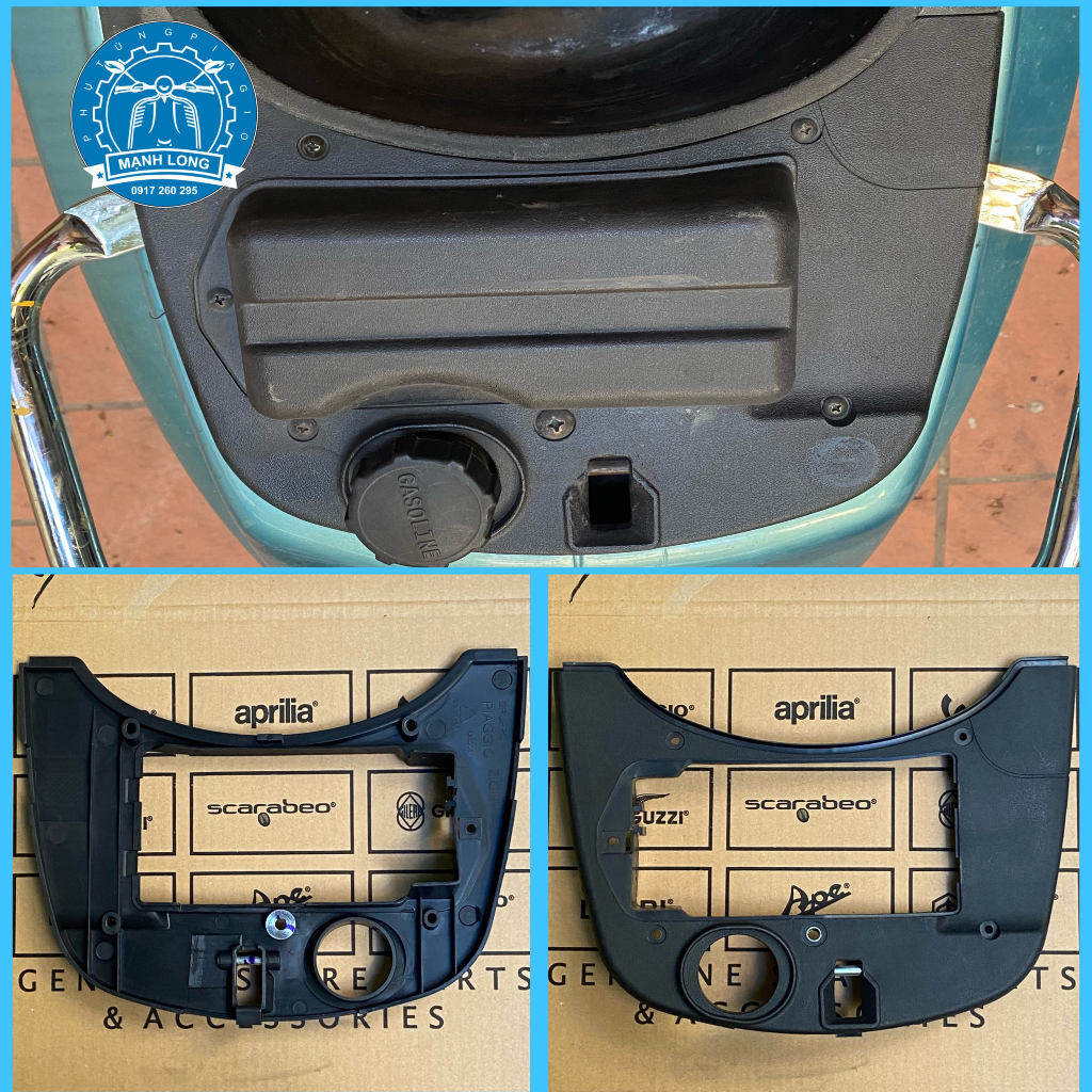 Nắp nhựa khoá yên Vespa LX, Vespa LXV, Vespa LT, Vespa ET... ( chính hãng )