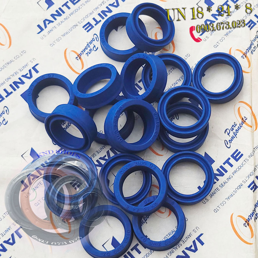 Gioăng phớt thủy lực trục 17mm &18mm UN DZ 17*25*5 | DZ UN 18*28*8,... chuyên cho máy đào, máy xúc, xe nâng