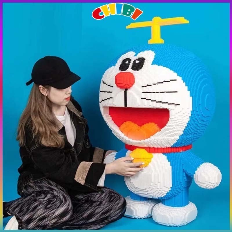 ĐỒ CHƠI XẾP HÌNH dorremon cỡ lớn 100cm đồ chơi xếp hình trẻ em nanoblock Đồ chơi lắp ráp cho bé