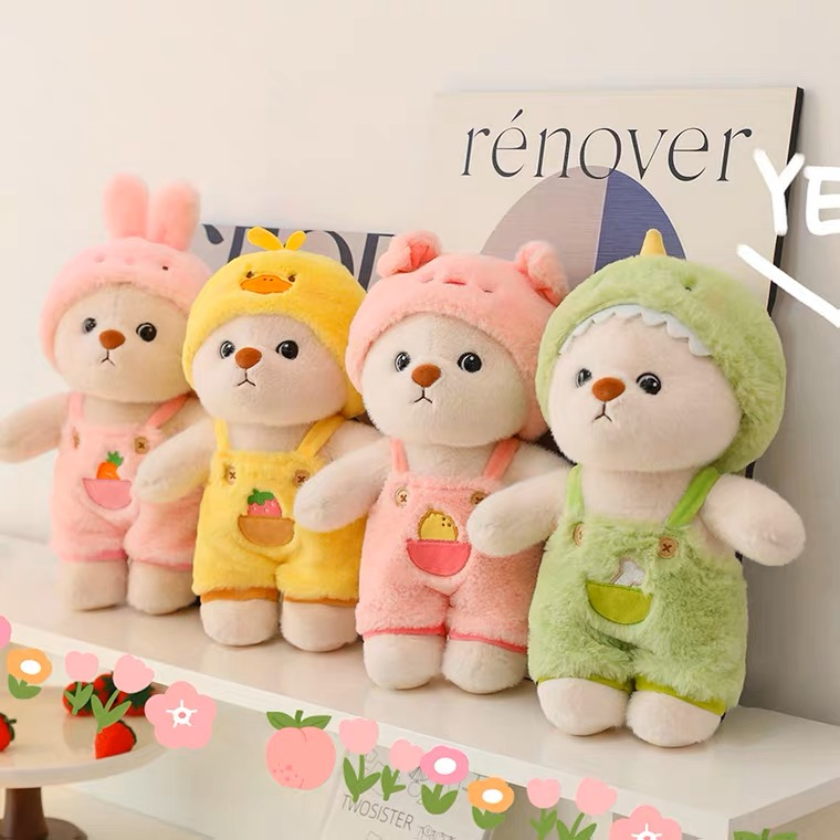 [HOT] Thú bông Gấu Lena teddy mặc yếm thú bông cao cấp - NHÓC