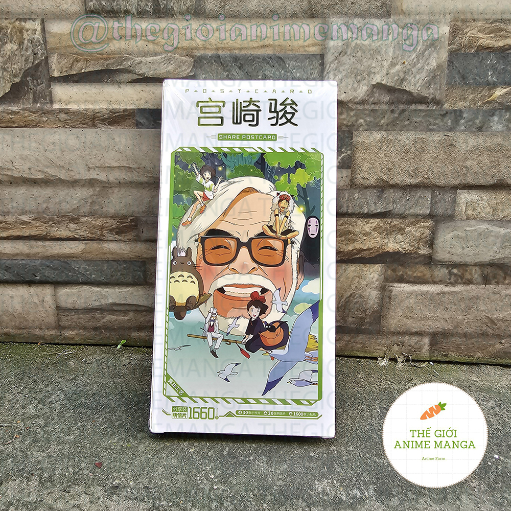 Postcard GHIBLI SPIRITED AWAY TOTORO hộp ảnh anime chibi Vùng Đát Linh Hồn bưu thiếp lomo ảnh dán