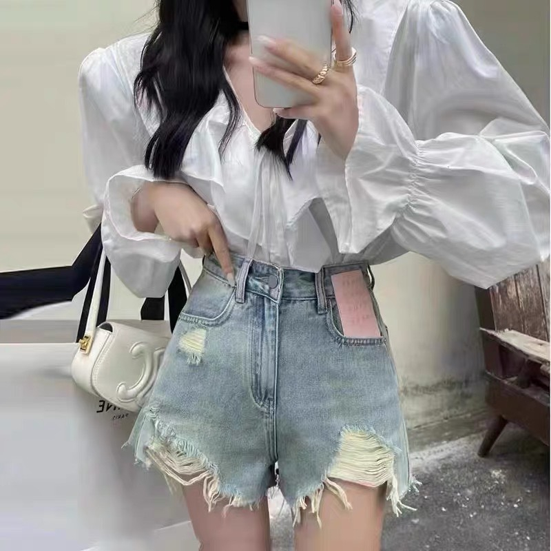 Qua tang khi mua Quần Jeans Nữ Lưng Cao Phong Cách Ulzzang