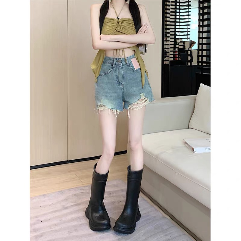 Qua tang khi mua Quần Jeans Nữ Lưng Cao Phong Cách Ulzzang