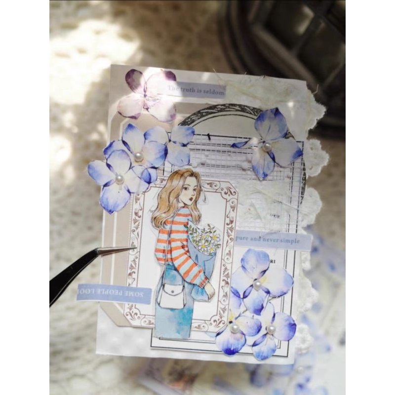 Krisna.room ♡ Yier Wenchuang studio- Chu kì 100cm cuộn băng dán PET tape cô gái hiện đại