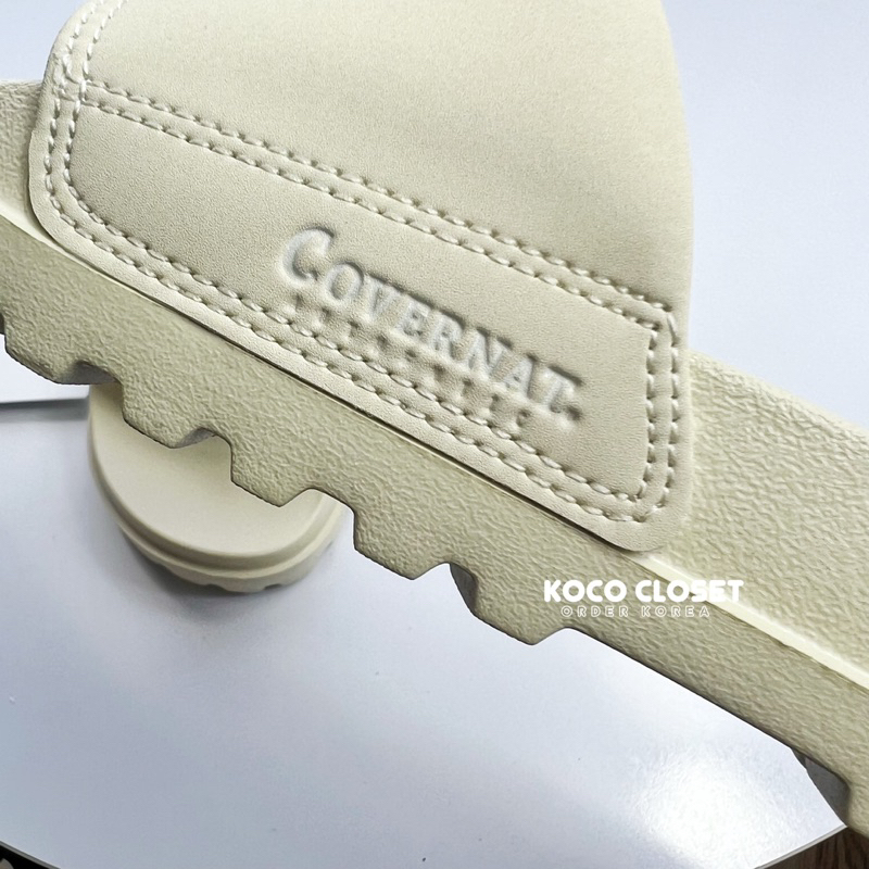 Dép Covernat Hàn Quốc C Logo Slide SS23 màu Beige