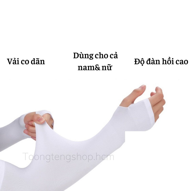 Găng tay chống nắng ống tay chống tia UV không giãn không xù