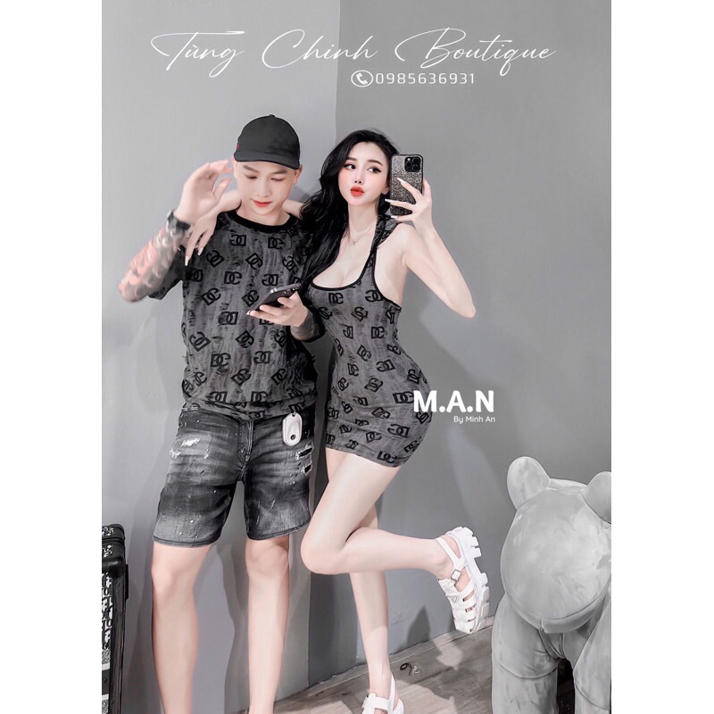 Set đôi áo - váy body mũ cho các cặp tình yêu 0623