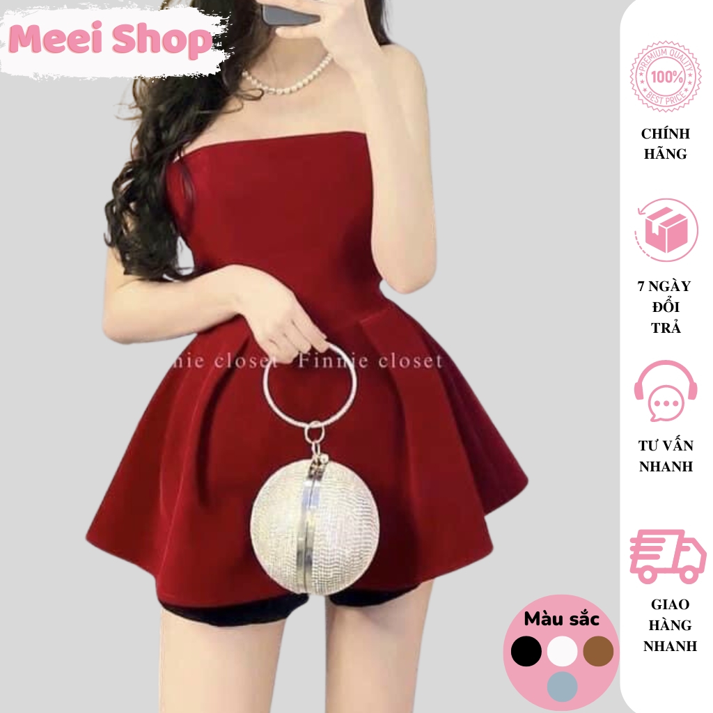 Áo cúp ngực from xòe có mút ngực chất nhung mịn co giãn tốt, Áo kiểu nữ Meei Shop xịn xò -A90-