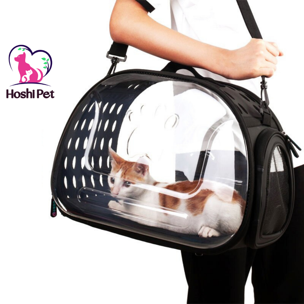 Túi trong suốt vận chuyển chó mèo Hoshi Pet TVC03, túi đựng chó mèo trong suốt bàn chân mèo