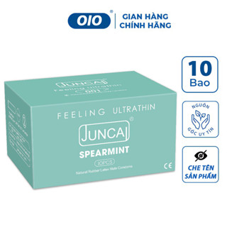 Bao cao su size nhỏ 49mm JUNCAI Spearmint siêu mỏng 001 hương bạc hà nhiều gel bôi trơn