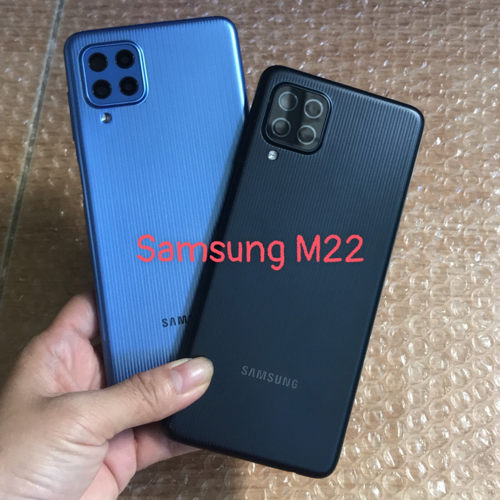 Bộ Vỏ sườn Samsung M22 zin có kính camera +phím