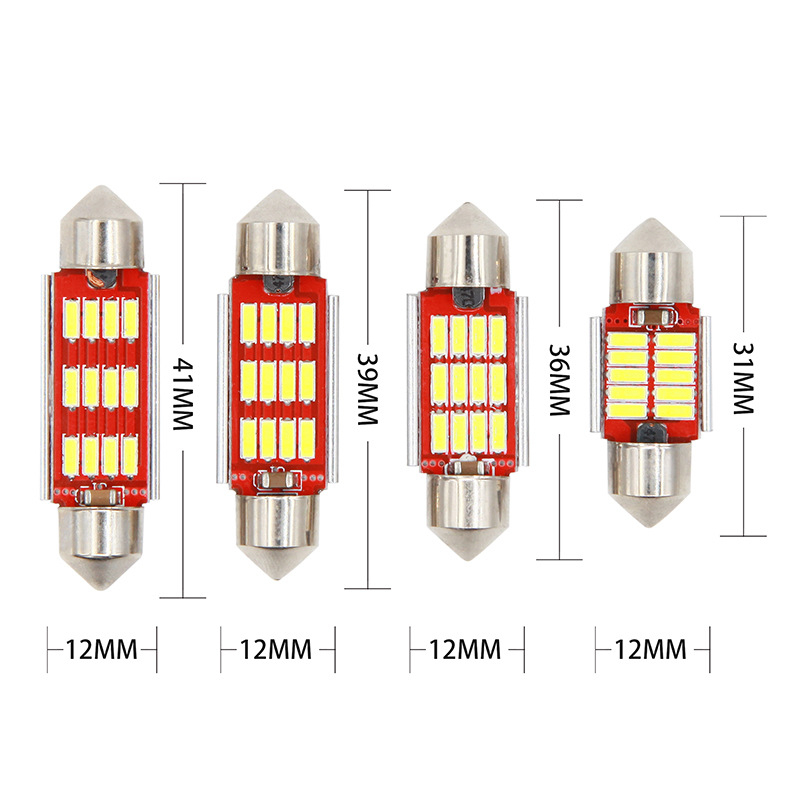 Bóng đèn led trần ô tô xe hơi 12v C5W siêu sáng đủ size phù hợp với mọi loại xe