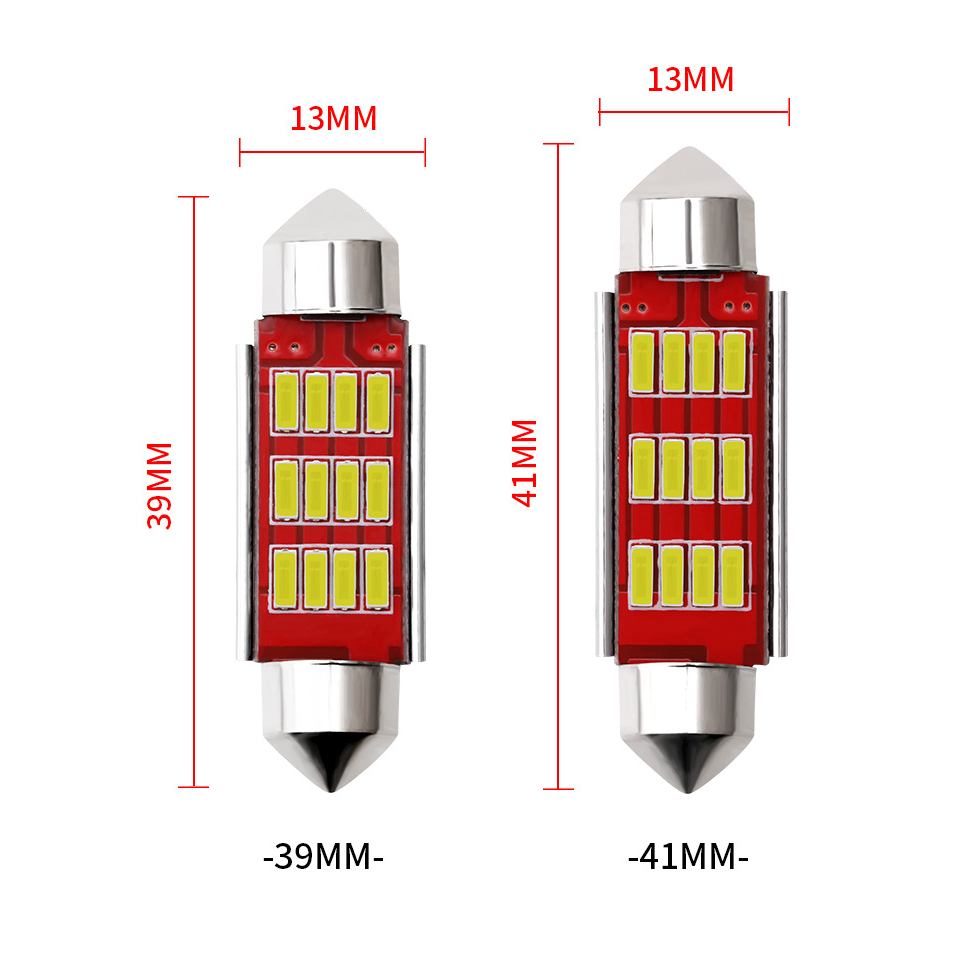 Bóng đèn led trần ô tô xe hơi 12v C5W siêu sáng đủ size phù hợp với mọi loại xe