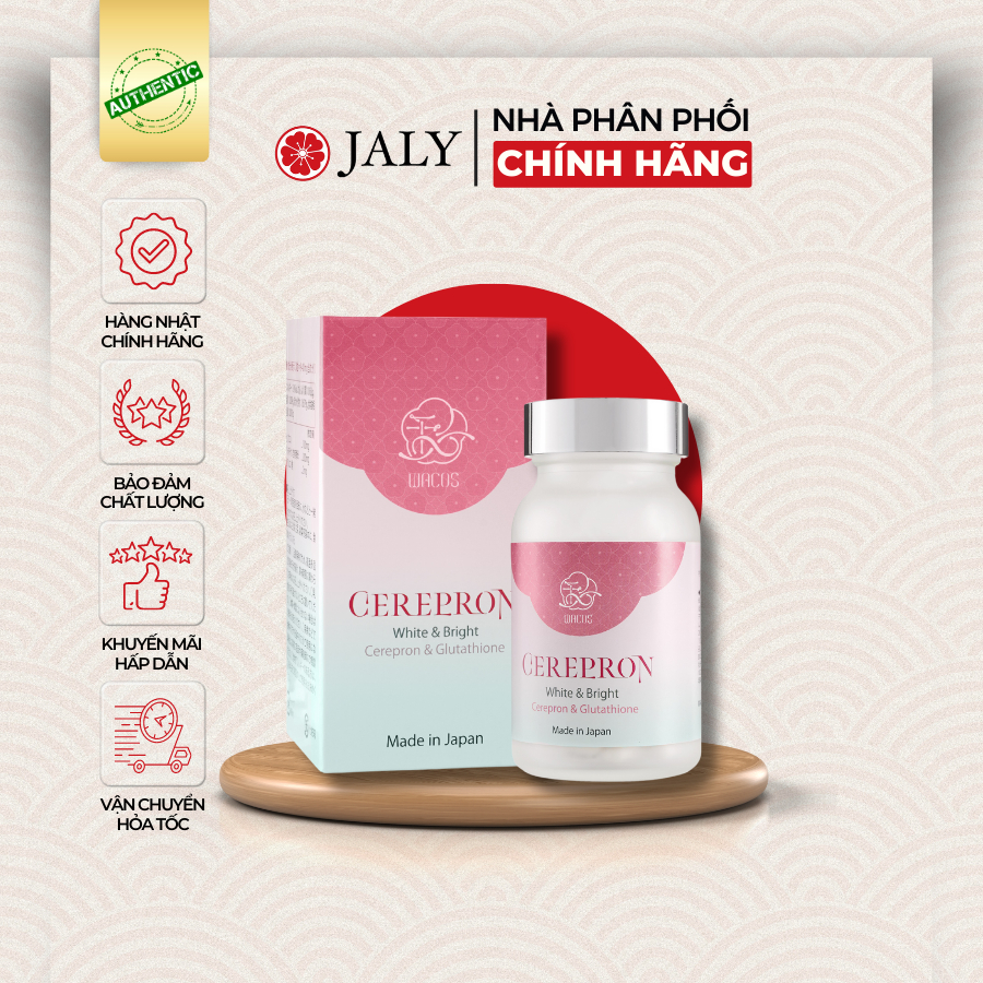 VIÊN UỐNG TRẮNG DA WACOS CEREPRON WHITE & BRIGHT NHẬT BẢN