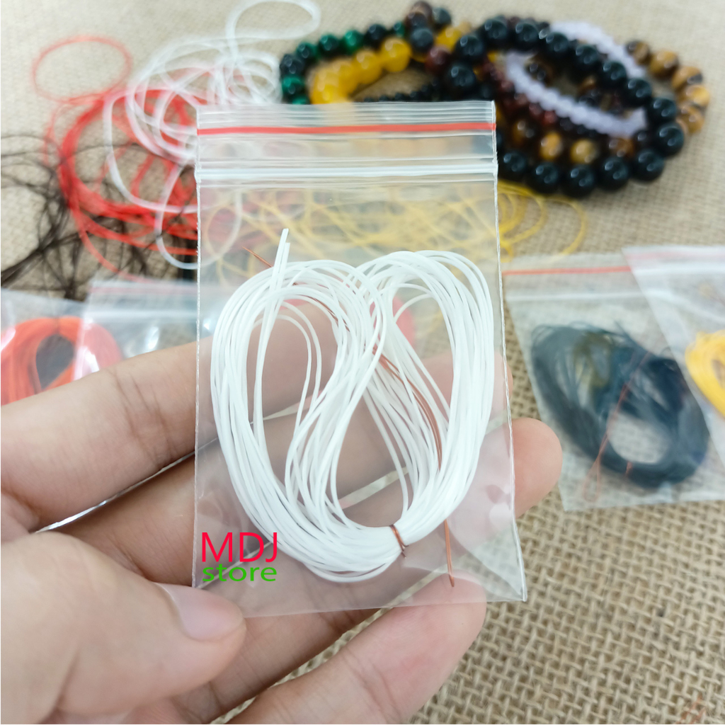 Dây chun chỉ cước lụa co giãn MDJ 3 mét xâu vòng đá xỏ handmade