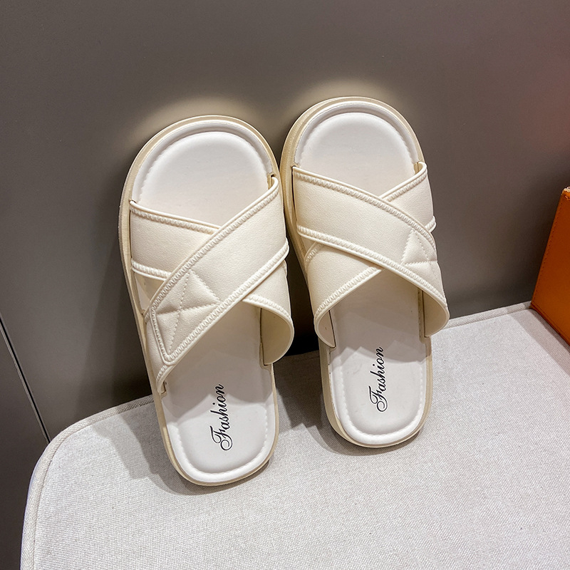 Dép nữ quai ngang chữ X thời trang ulzzang Hàn Quốc đi cực êm chân phong cách đơn giản dễ phối đồ mang đi du lịch TH-79