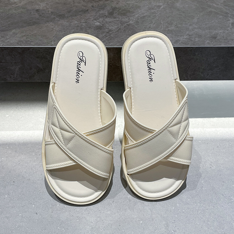 Dép nữ quai ngang chữ X thời trang ulzzang Hàn Quốc đi cực êm chân phong cách đơn giản dễ phối đồ mang đi du lịch TH-79