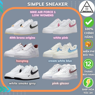 Giày air force 1 nữ chính hãng 🔴simple sneaker🔴 giày sneaker nike af1 low hangtang white red [