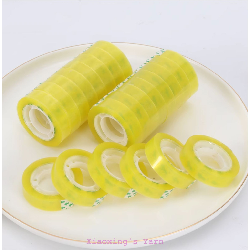 Băng keo trong cuộn nhỏ VPP, băng dính nhỏ tiện dụng dùng handmade thủ công | Xiaoxing's Yarn