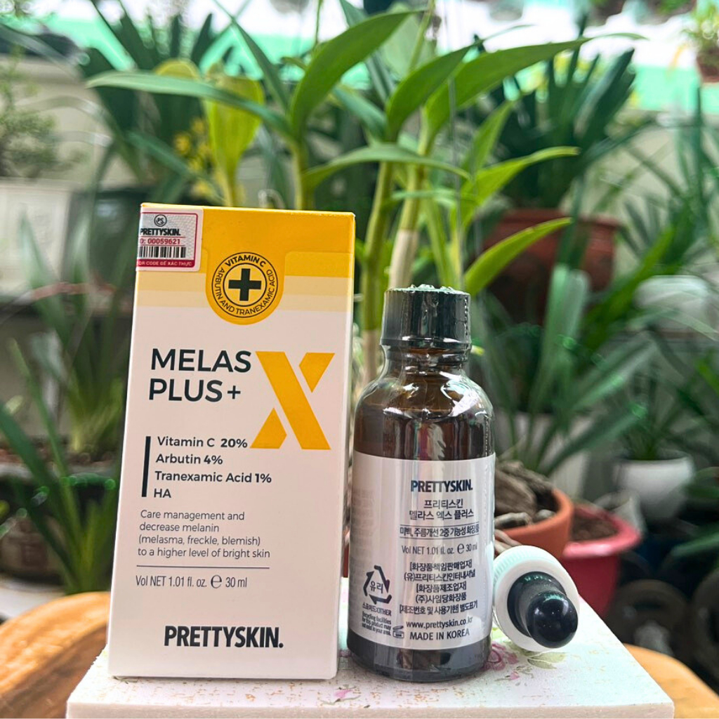 Tinh Chất Serum Melas X Plus PRETTY SKIN, Dưỡng Trắng, Mờ Thâm Nám Hiệu Qủa - 30ml [ Auth Hàn Quốc 100% ]