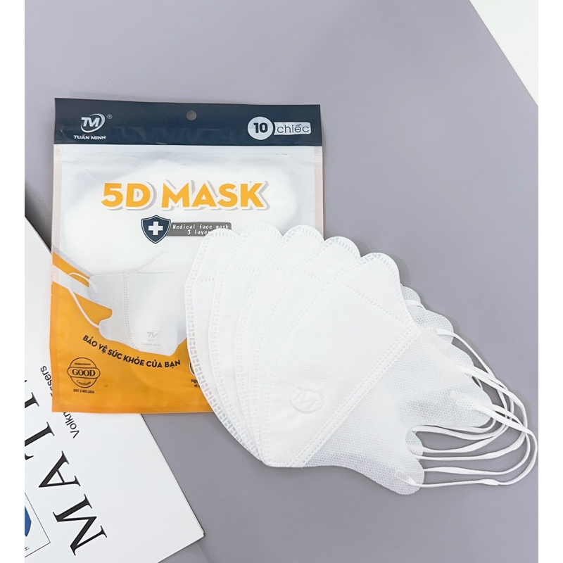 Khẩu trang 5D Mask dày dặn , kháng khuẩn [Lẻ]