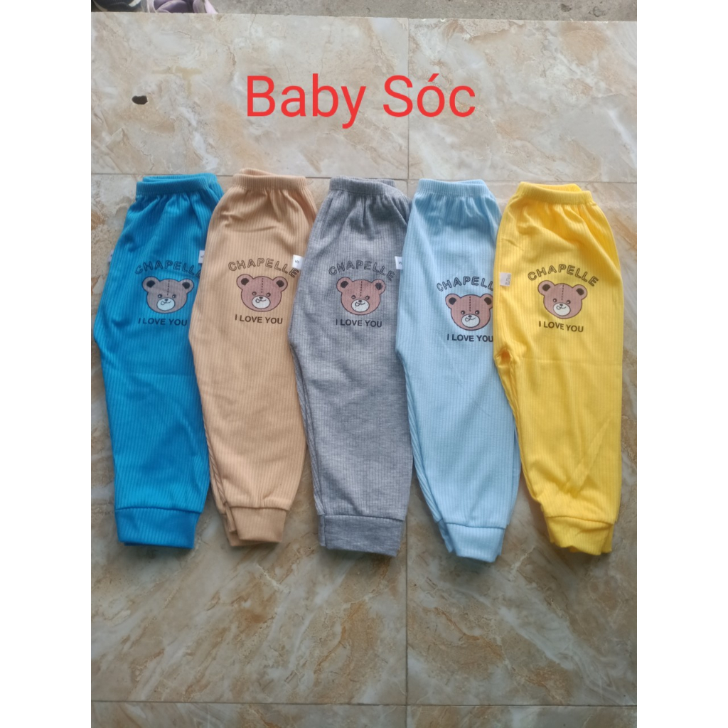 Combo 10q dài thun gân tăm cho bé từ 4-16kg